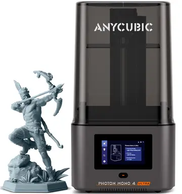 Anycubic Photon Mono 4 Ultra 10K Resin 3D-Drucker 7-Zoll-Mono-LCD mit COB-Lichtquelle bis zu 120 mm/h Hochgeschwindigkeitsdruck 153,4 × 87 × 165 mm Bauvolumen