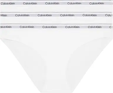 Calvin Klein -3 Pack Bikini Briefs - Icon Logo - White L