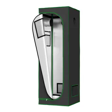 WOLTU Grow-Zelt 60x60x180 cm, Hydrokultur-Zelt aus Oxford-Gewebe 601D, Indoor-Gewächshaus mit Beobachtungsfenster, Hochreflektierendes Mylar-Anzuchtzelt, Schwarz