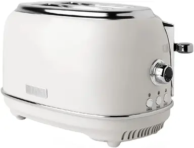 Haden Heritage 2-Slice Retro Toaster, Extra-Wide Slots, Ivory Coated Stainless Steel - 203755