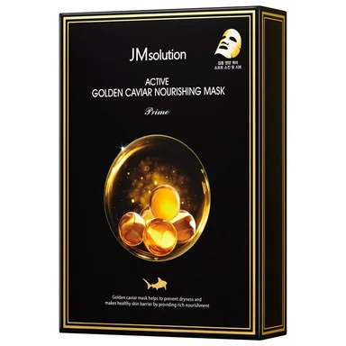 JMsolution Active Golden Caviar Lot de 10 masques en tissu hydratants anti-âge 
