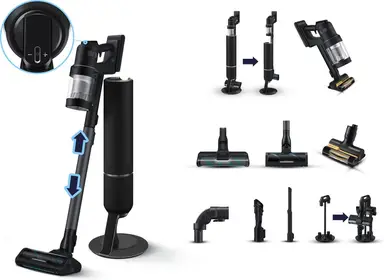 Samsung Bespoke - Jet AI - extra zakloos - 730 W satijnen zwart