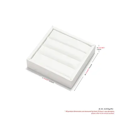 Oirlv Small Jewelry Tray Ring Earrings Jewelry Display Trays Stackable Jewelry Organizer Trays, linen 3 Slots Jewelry Drawer Organizer Inserts For Dresser