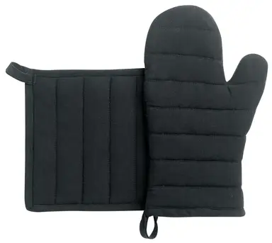 Gant de Cuisine et Manique Recyclés Jona Noir 15 x 30