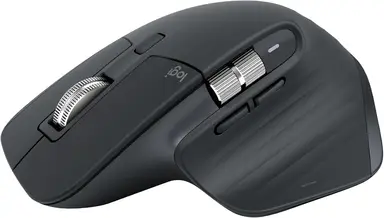 Logitech MX Master 3S - Kabellose High-Performance-Maus mit ultraschnellem Scrollen, ergonomisch, 8K DPI, Glas-Tracking, leises Klicken, USB-C, Bluetooth, Windows, Linux, Chrome - Dunkelgrau
