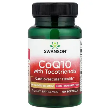 Swanson Coenzyme Q10 + Tocotrienols Heart Support 100mg Softgels - 60 Softgels