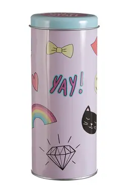 Premier House Aufbewahrungsdose mit lebhaftem Motiv "Fun Times", robustes hohes Lebensmittelgefäss für das Schlafzimmer, vielseitige Küchendose