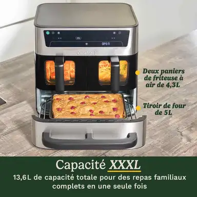 Cuisinart® Tri Zone Friteuse à air et four 13,6 L en inox - AFT13XSSE