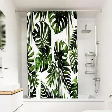 Croydex Shower Curtain Botanical Proseal® Green 180x180cm