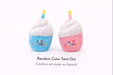 Peluche Gâteau crème glacée d’anniversaire modèle aléatoire - 20 cm