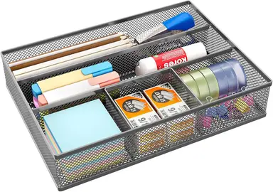 Senhoglb Mesh Drawer Organiser Tray，Silver, New Year Sale , Top gift picks