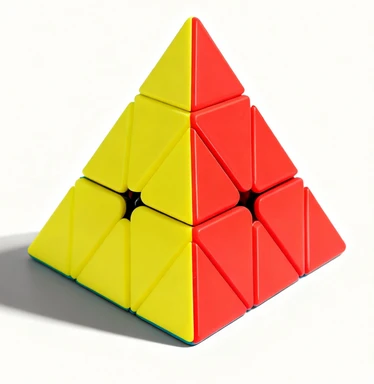 Pyraminx Casse-tête uni sans autocollants avec mécanisme à billes d'acier
