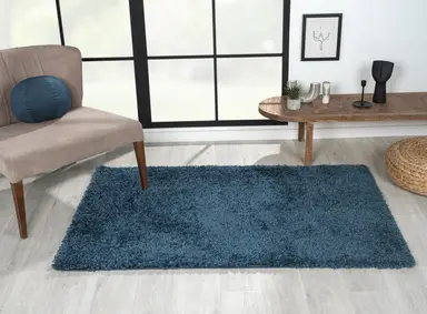 My Flair Teppich "My Shaggy" rechteckig dunkelblau 150 x 100 cm