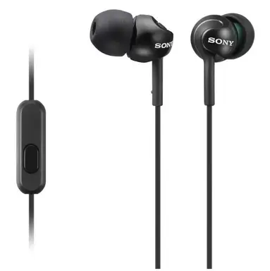 Sony MDR-EX110AP, écouteurs intra-auriculaires à basses profondes avec micro et télécommande pour smartphone - noir métallisé