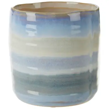 Interiors by Premier Indoor Planter Caldera Gradient Stoneware Blue