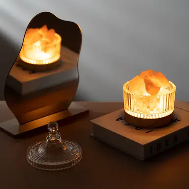 Zooly aroma-diffuser van Himalaya-zoutsteen met nachtlampje, 10 x 12 cm, 1 stuk
