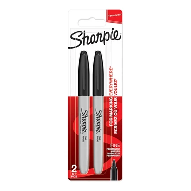 Sharpie Fine Tip Permanent Marker Black 2 Pack