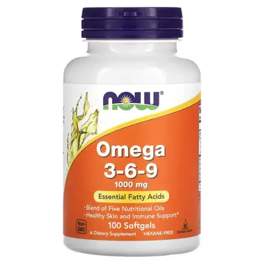 NOW Foods Omega 3-6-9, 1000mg - 100 Softgels