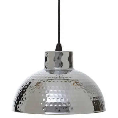 Interiors by Premier Pendant Light New Foundry Hammered Chrome