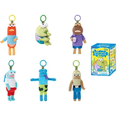 POP MART SpongeBob Bikini Bottom Buddies grappige pluchen serie – Popmart SpongeBob blind box figuur, plastic model, premium speelgoed, zacht vinyl, origineel personage, verjaardagscadeau – 1 stuk