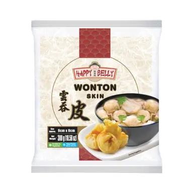 Happy Belly Feuilles de wonton 9 cm - 300 g