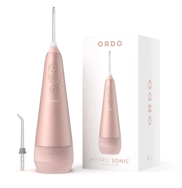 Ordo Hydro Water Flosser, Cordless Waterproof Oral Irrigator, 3 Pressure Settings, Portable, Rechargeable Electric Sonic Flosser, Rose Gold