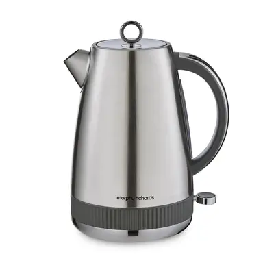 Morphy Richards Mexborough Jug Kettle, 1.7L, Grey & Stainless Steel, 102902