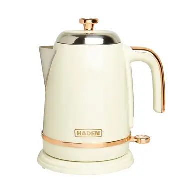 Haden Salcombe Kettle, Cream & Copper, Coated Stainless Steel, Cord Storage, 1.7L - 198778