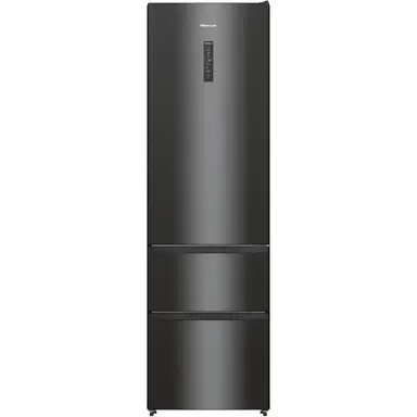 Hisense RM469N4AFDUK 2m Tall 60cm Wide Frost Free Fridge Freezer - Black - D Rated