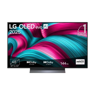 LG OLED evo AI | 48C57LA (48" 122 cm) 4K Ultra HD TV (α9 Gen8 4K AI Prozessor, webOS 25, 120Hz (VRR bis zu 144Hz)) [Modelljahr 2025]