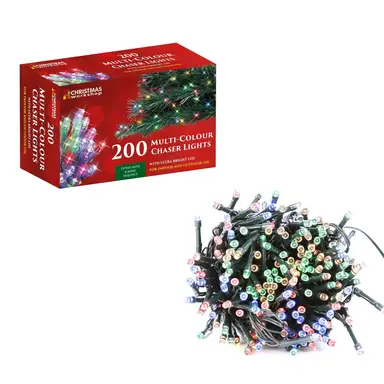 Christmas Workshop 200 LED Multi-Coloured Chaser Lights