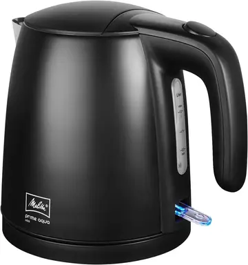 Melitta Prime Aqua Mini Wasserkocher 1018-02 Edelstahl Schwarz Edition 1,0 L 2200 W 1018-05