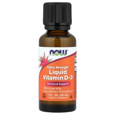 NOW Foods Vitamin D3 Immune Support Liquid 1000IU - 30ml
