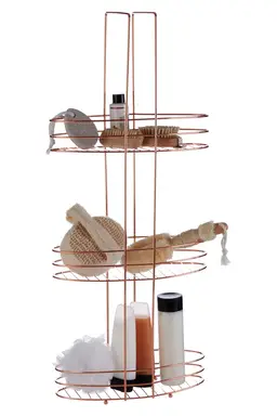 Essentials by Premier 3 Tier Copper Plated Storage Rack