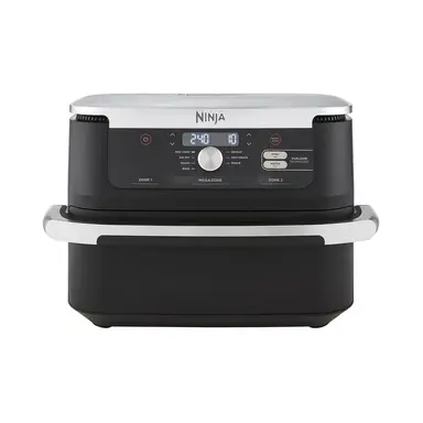 Ninja Foodi FlexDrawer Air Fryer - Black, 10.4L, Dual Zone with Removable Divider, 7-in-1, Air-Fryer Uses No Oil, Air Fry, Roast, Bake, Max Crisp, Non-Stick Dishwasher Safe Parts, AF500UK