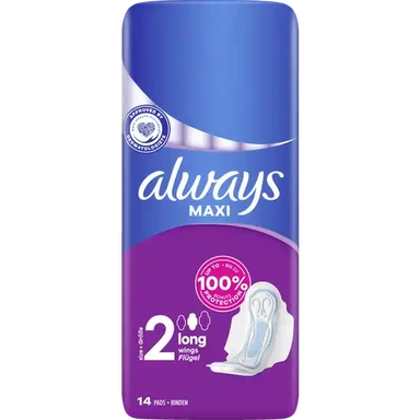 Always Maxi-Binde Lang mit Flügeln Größe 2 14 Stück