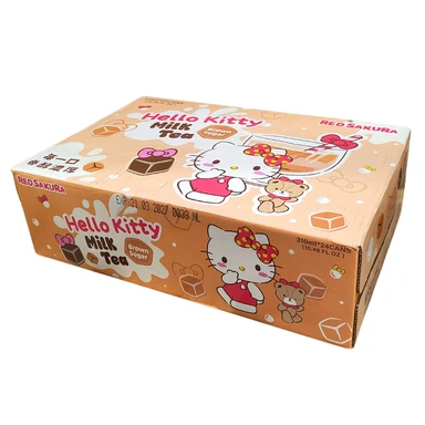 Red Sakura Hello Kitty Bruine Suiker Thee 310ml×24