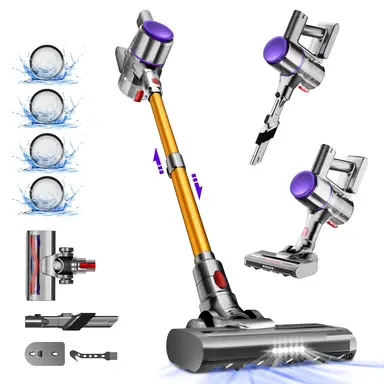 Daynee Aspirateur sans fil 45000 Pa, autonomie 50 minutes, 1,6 L, HEPA×4
