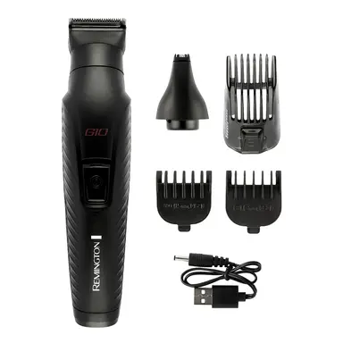 Remington G10 10-in-1 Multigroomer – Cordless Precision Trimmer, Self-Sharpening Advanced Ceramic Blades, Adjustable Comb Settings, Multiple Attachments, Easy Clean Design – Black, PG2100