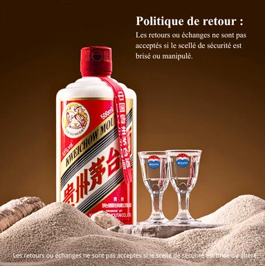 KWEICHOW MOUTAI « FLYING FAIRY » 500 ml (53 % alc./vol.) (deux gobelets inclus) Baijiu chinois
