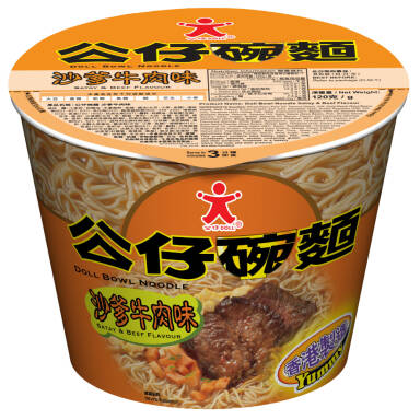 Doll Bowl Noodles (Satay & Beef Flavour) 120g 公仔碗面沙爹牛肉味