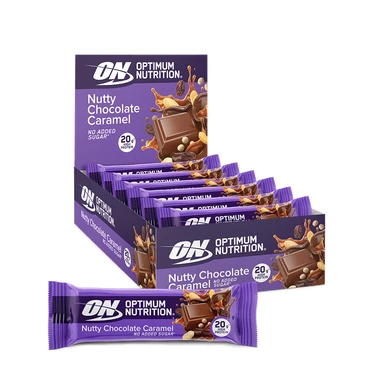 Optimum Nutrition Barres protéinées Noisette Chocolat Caramel, 10 x 70 g