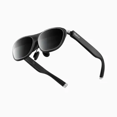 Rokid Max 2 AR-Brille Schwarz, 215-Zoll-Mikro-OLED-Display, myopiekorrigierbar (0-600D), 120Hz, 50° Sichtfeld und 600nits Leuchtdichte, kompatibel mit Android und PC/ROG/Steam