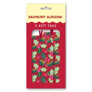 Raspberry Blossom Merry Berry 5 Pack Gift Tags