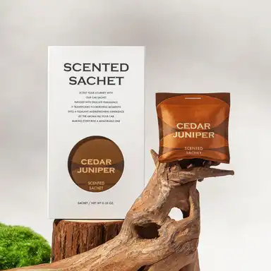 Zooly Car Scented Sachet Set - Black Cedar Juniper (Brown), 12G, 1 Set