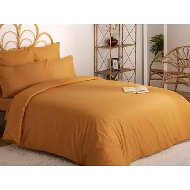 Drap plat moutarde 240x290