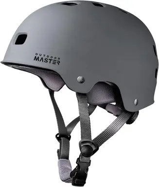 OutdoorMaster Oryx Adults - Casque de vélo et de skateboard - Gris - Taille M