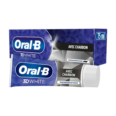 ORAL-B 3D White - Dentifrice Blancheur au Charbon - 75 ml