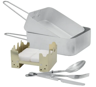 Milestone Camping Stove, Cookware & Cutlery Set with Fuel Blocks 13pcs