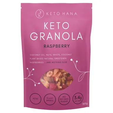 Keto Hana Raspberry Keto Granola 300g